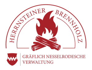 Rotes Logo mit Lagerfeuer und Schriftzug